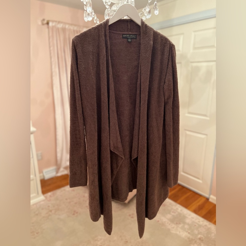 Barefoot Dreams Bamboo Chic Lite Brown Cardigan